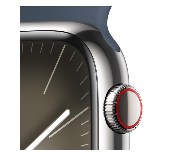 Apple Watch 9 45/Silver Steel/Storm Blue Sport Band S/M LTE - 1180288 - zdjęcie 4
